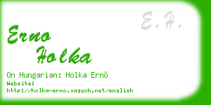 erno holka business card