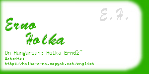 erno holka business card